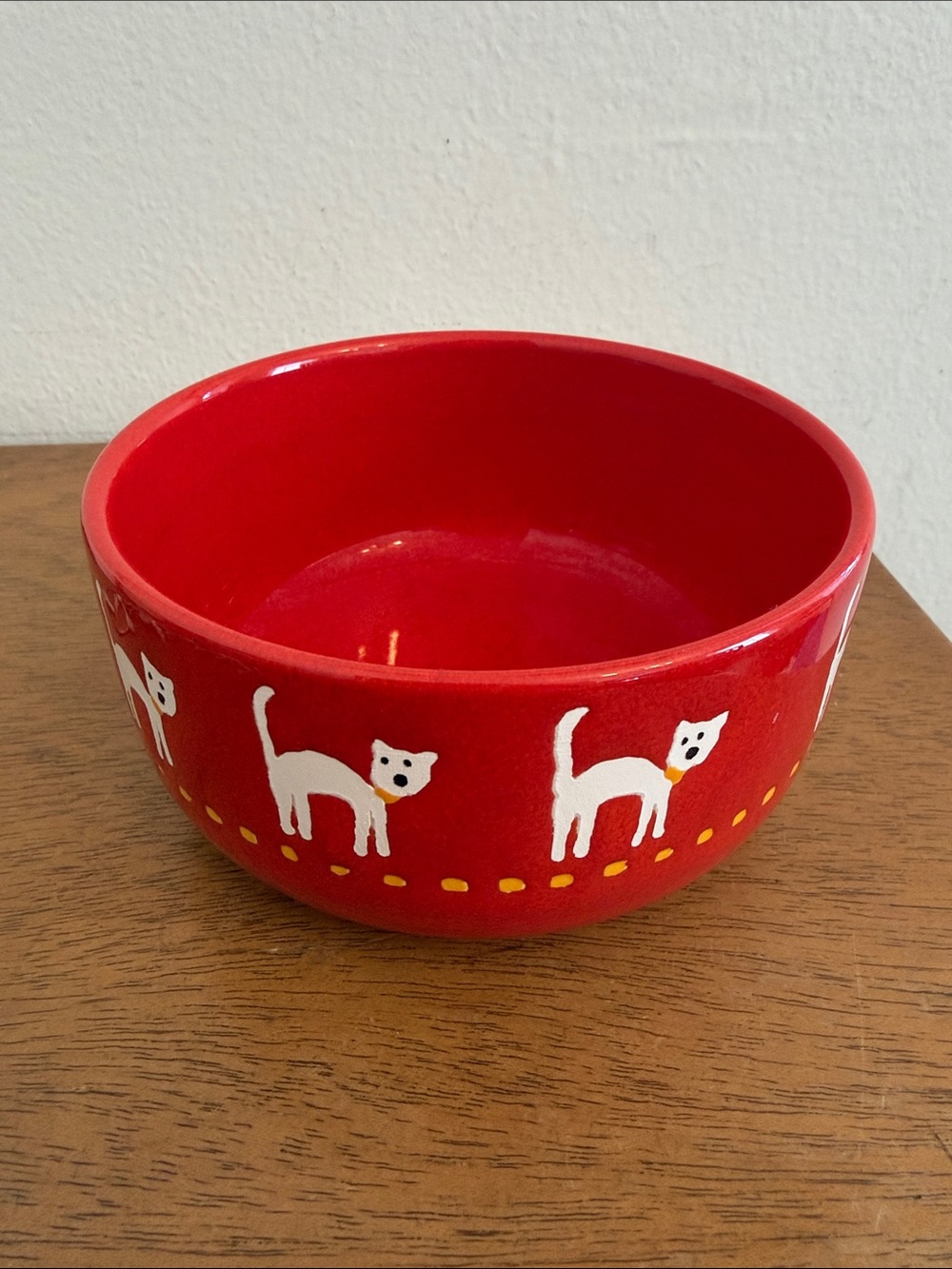 Vintage Waechtersbach Red Cat Bowl Made in Germany